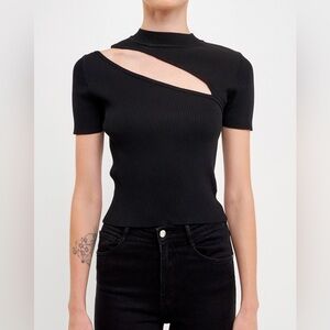Cut Out Knit Top